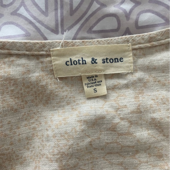 Cloth & stone cream snake print romper small - Picture 6 of 11